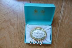 Vintage TIFFANY enamel Trinket Box Halcyon Days Vrai Amore Ne Se Change MINT Box