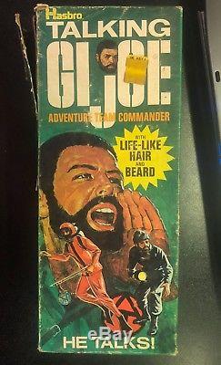 Vintage Talking G. I. Joe Adventure Team Commander in Box Hasbro 1970 Works