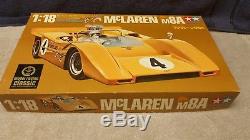 Vintage Tamiya # CS1803-698 Motorized McLaren M8A 1/18 Plastic Scale Kit Boxed