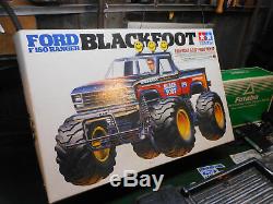 Vintage Tamiya Ford 150 Blackfoot 110 RC Package Lot w'Orig. Box Fatuba wheels