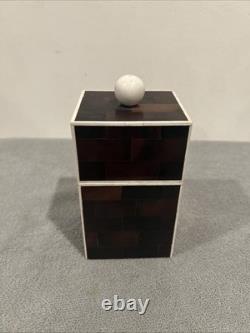 Vintage Tavola by Oggetti Brown decorative trinket box 6x 3