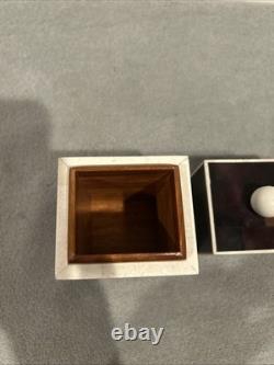Vintage Tavola by Oggetti Brown decorative trinket box 6x 3