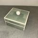 Vintage Tavola By Oggetti Green Decorative Trinket Box Withlid 4 X 4 1/4 X 2