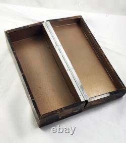 Vintage Tessellated Horn Dresser Box Silver Hinge Colombia Muriel Rudolph