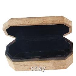 Vintage Tessellated Marble Stone Octagonal Box By Renoir Designs