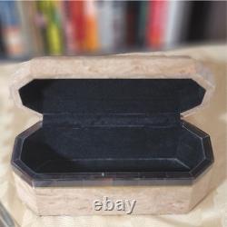 Vintage Tessellated Marble Stone Octagonal Box By Renoir Designs