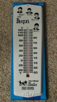Vintage The Beatles Fan Club Plastic Wall Thermometer with Original Box NOSMINTY