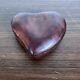 Vintage Tiffany & Co Leather Covered Heart Box By Elsa Peretti Burgundy