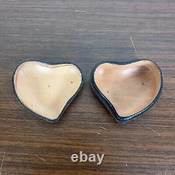 Vintage Tiffany & Co Leather Covered Heart Box by Elsa Peretti Burgundy