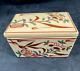 Vintage Tiffany & Co Rectangle Porcelain Trinket Box Floral Design