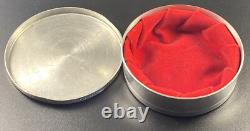 Vintage Tiffany & Co Trinket Box Tin Handcrafted Pewter Red Velvet Lining
