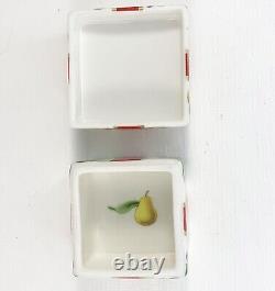 Vintage Tiffany & Co Trinket Ring Box Christmas Gift Ceramic Japan Bow Acorns 2