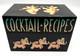 Vintage Tin Metal Recipe Box, Pink Elephants & Cocktails Very Rare, Lot #175