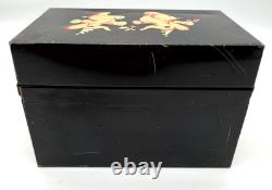 Vintage Tin Metal Recipe Box, Pink Elephants & Cocktails Very Rare, Lot #175