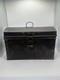 Vintage Toleware Hand Painted Metal Box With Latch And Ring Handle