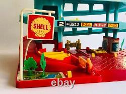 Vintage Tomy Tomica World Series Parking & Service Station Playset Boxed Rare