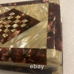 Vintage Tramp Art Deco Celluloid Plastic Bakelite Hinged Box