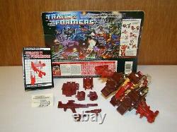 Vintage Transformers G1 Technobot Leader Scattershot with weapons box 1987 Hasbro