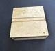 Vintage Travertine Marble Italy Trinket Box With Brass Hinges