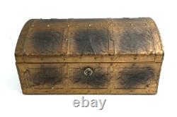 Vintage Treasure Chest Metal Trinket Box by Kennedy MFG Van Wert Ohio