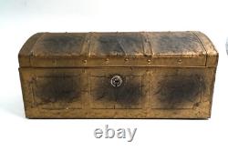 Vintage Treasure Chest Metal Trinket Box by Kennedy MFG Van Wert Ohio