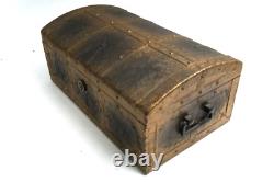 Vintage Treasure Chest Metal Trinket Box by Kennedy MFG Van Wert Ohio