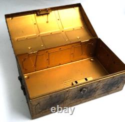 Vintage Treasure Chest Metal Trinket Box by Kennedy MFG Van Wert Ohio