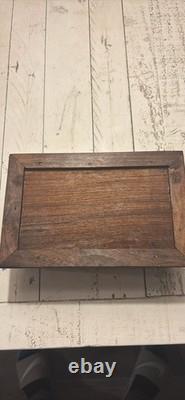 Vintage Trinket Box With Secret Lock And Brass Inlay