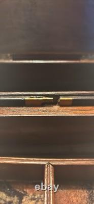 Vintage Trinket Box With Secret Lock And Brass Inlay