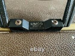 Vintage UMCO Tackle Box 2080U Brown Plastic Gold toned Metal Watertown MN