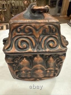 Vintage USSR Kremlin Silumin Metal Casket Chest Box Home Decor Collectible Gift