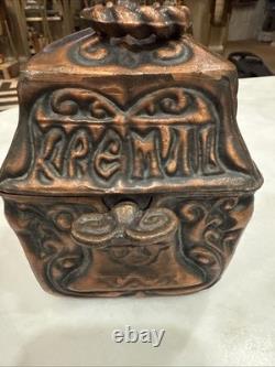 Vintage USSR Kremlin Silumin Metal Casket Chest Box Home Decor Collectible Gift