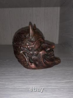 Vintage USSR Mephistopheles Head Ashtray Trinket Box Gothic Devil Opening Top