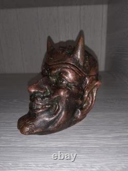 Vintage USSR Mephistopheles Head Ashtray Trinket Box Gothic Devil Opening Top