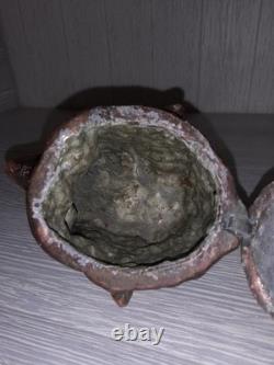 Vintage USSR Mephistopheles Head Ashtray Trinket Box Gothic Devil Opening Top