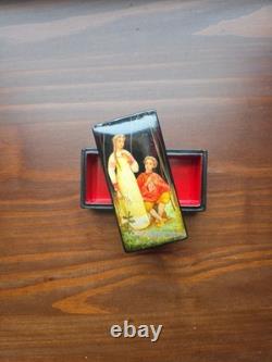 Vintage USSR Russian Fedoskino Hand Painted Lacquer Boxes Snow Maiden Russian