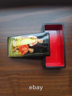 Vintage USSR Russian Fedoskino Hand Painted Lacquer Boxes Snow Maiden Russian