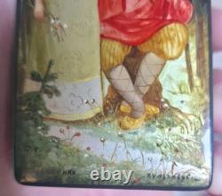 Vintage USSR Russian Fedoskino Hand Painted Lacquer Boxes Snow Maiden Russian Vintage USSR Russian Fedoskino Hand Painted Lacquer Boxes Snow Maiden Russian