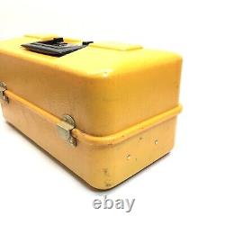 Vintage Umco Watertown Minn. USA Model 1133F Yellow Fishing Tackle Box 3 Tray