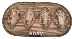 Vintage Very Large Rare Incolay Studios Jewelry Box The Four Seasons