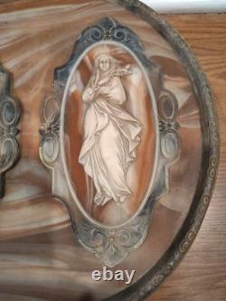 Vintage Very Large Rare Incolay Studios Jewelry Box The Four Seasons