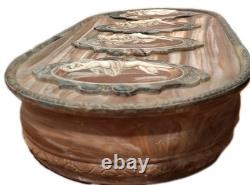 Vintage Very Large Rare Incolay Studios Jewelry Box The Four Seasons