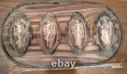 Vintage Very Large Rare Incolay Studios Jewelry Box The Four Seasons