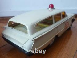 Vintage & Very Rare Argentina Tin Plastic Ambulance Friction Toy Cocco With Box