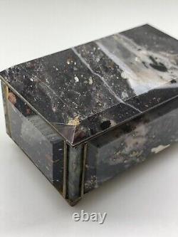 Vintage Very Rare Jasper Jewelry Box USSR Gemstone Ukraine Collectible