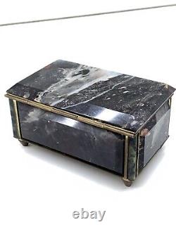 Vintage Very Rare Jasper Jewelry Box USSR Gemstone Ukraine Collectible