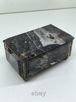 Vintage Very Rare Jasper Jewelry Box USSR Gemstone Ukraine Collectible