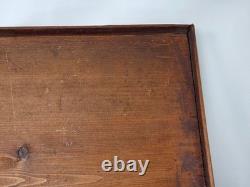 Vintage Victorian Desk Storage Box Chest Inlaid Lid Scalloped Base Locking Top