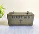 Vintage Wwii First Aid Us Army Medical Department Iron Box Decorative Props I308