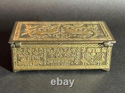 Vintage Walter Bosse 1947 Handcrafted Bronze Box/Trinket Jewelry Greece